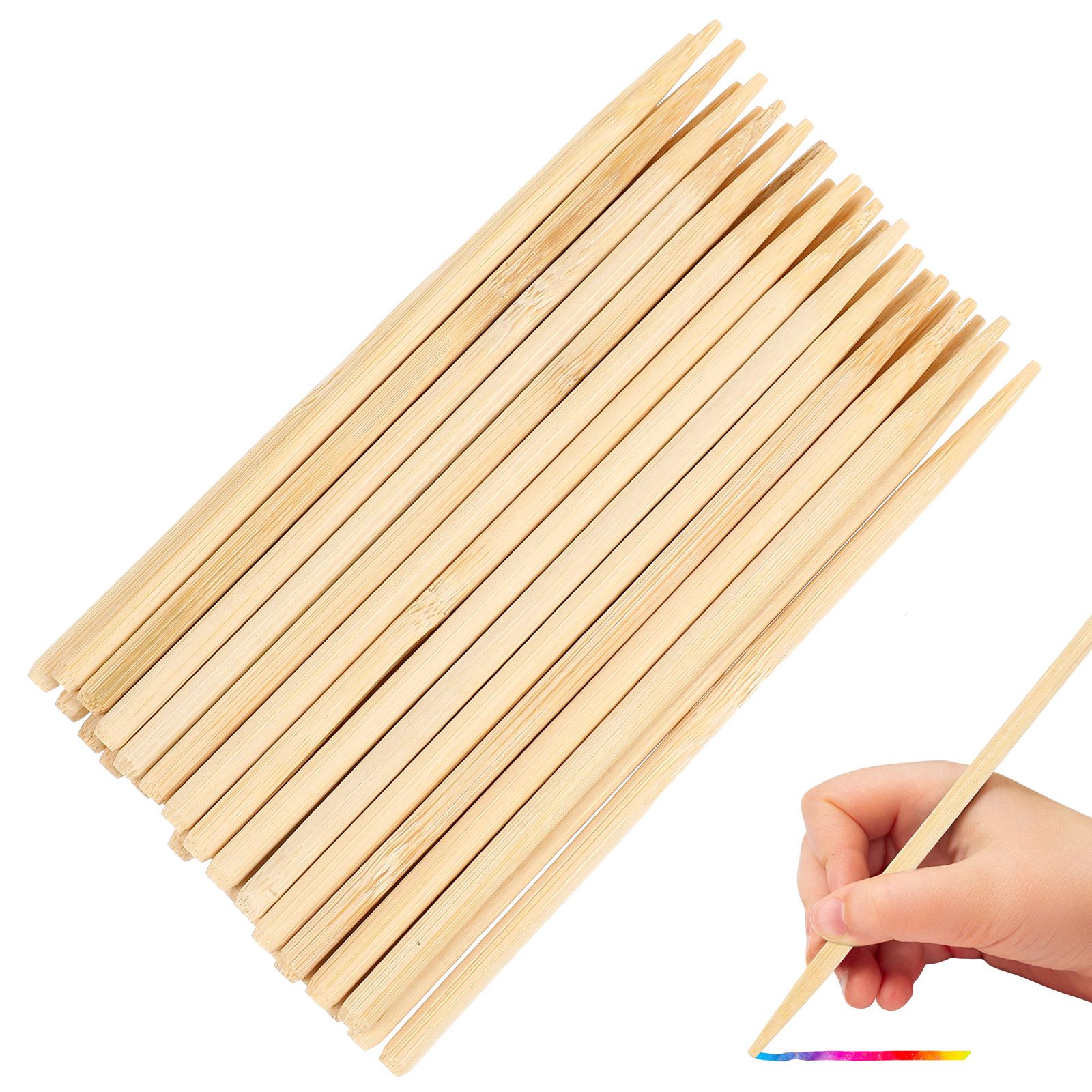 Woodworking Diy Projects - 30pcs Scratch Bamboo Pens Wax Sticks