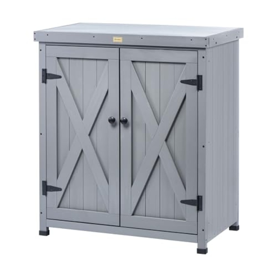 Woodworking Workbench - Outdoor Storage Cabinets Weatherproof for Patio,