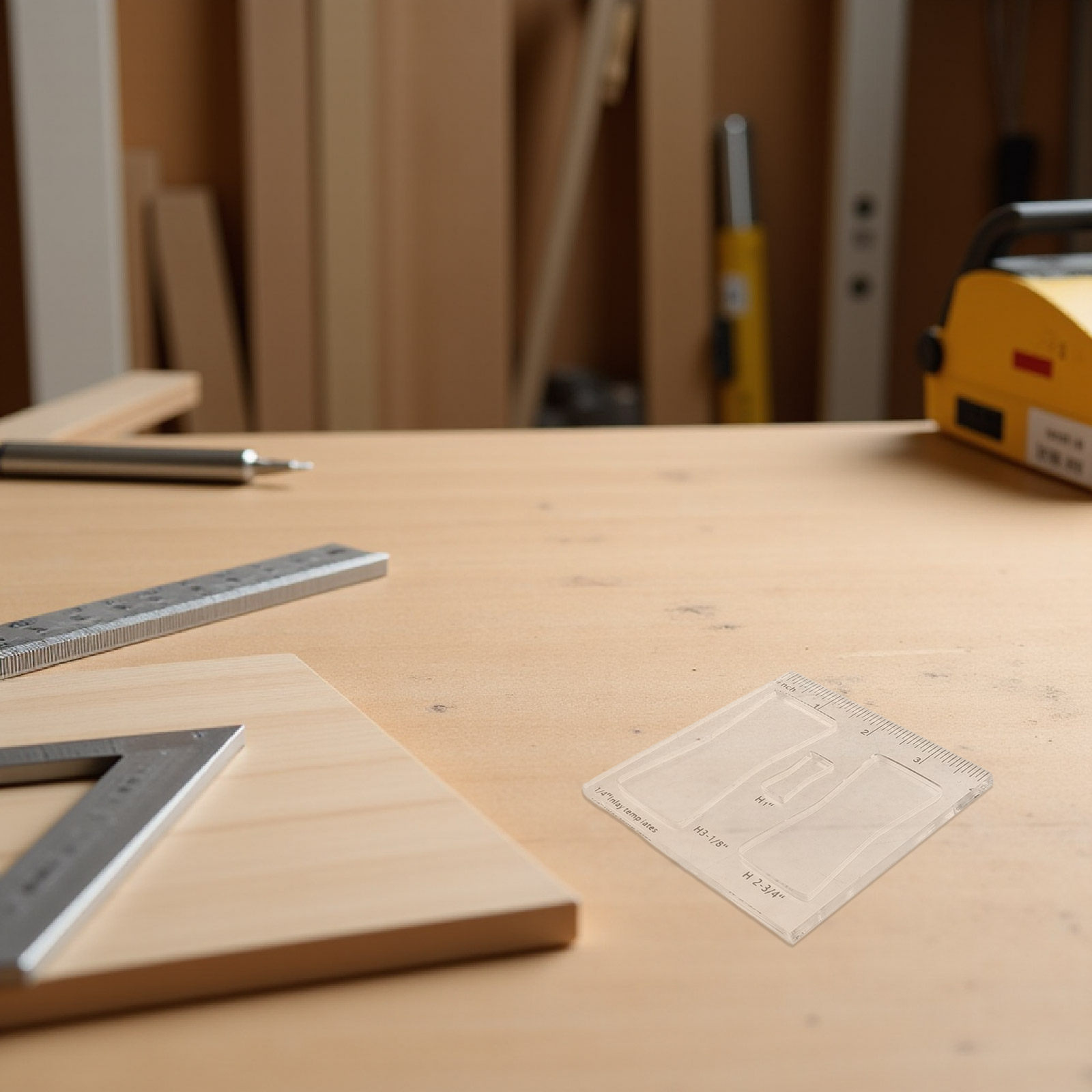 Woodworking Kit - 3Pcs Acrylic Router Inlay Template Kit