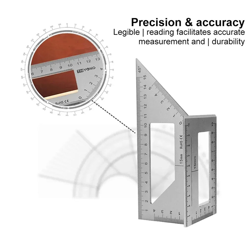Marking Gauge Tool - Multifunctional Angle Ruler 45 90 Degree