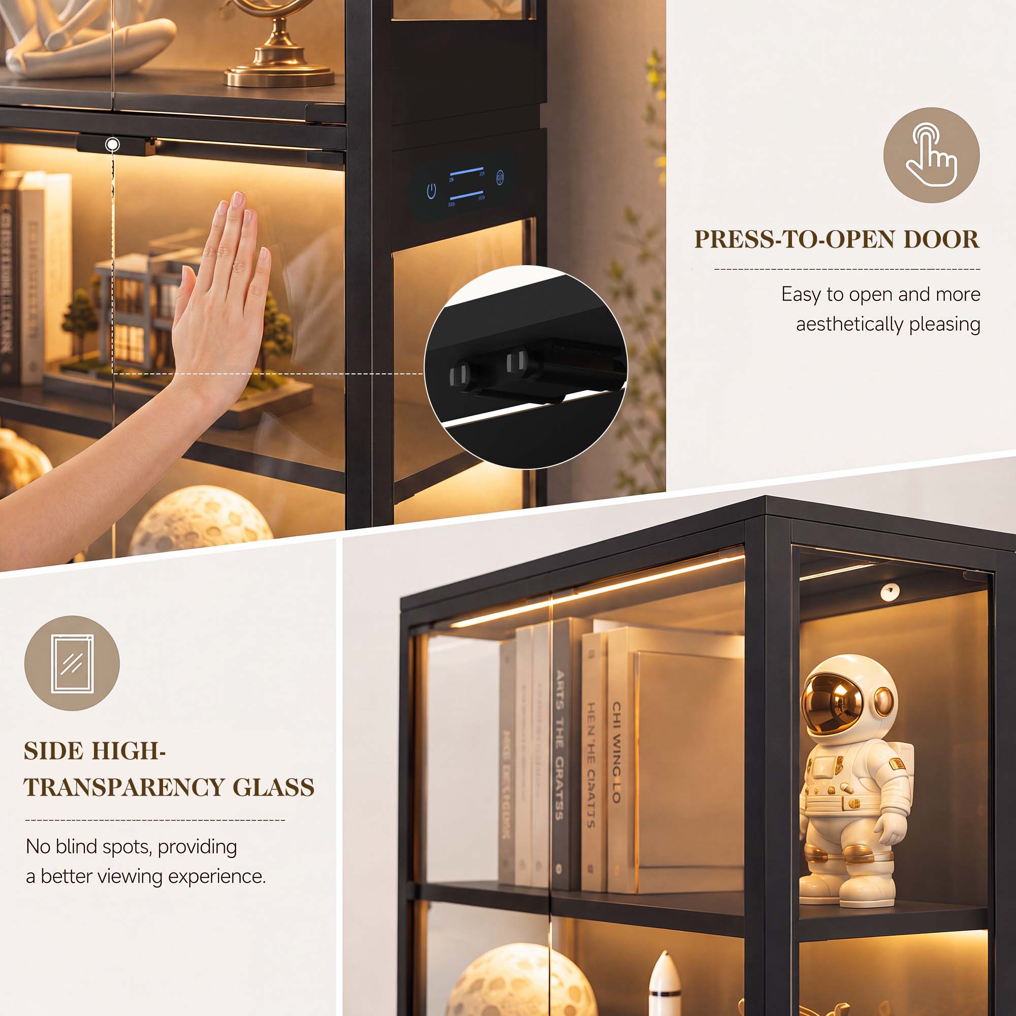 TCGBKAF 5‑Tier Display Cabinet - Wood Woodworking 评论和价格