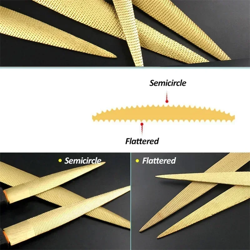 1PC Golden Tapered Rasp Wood F - Woodworking Rasps And Files 评论和价格