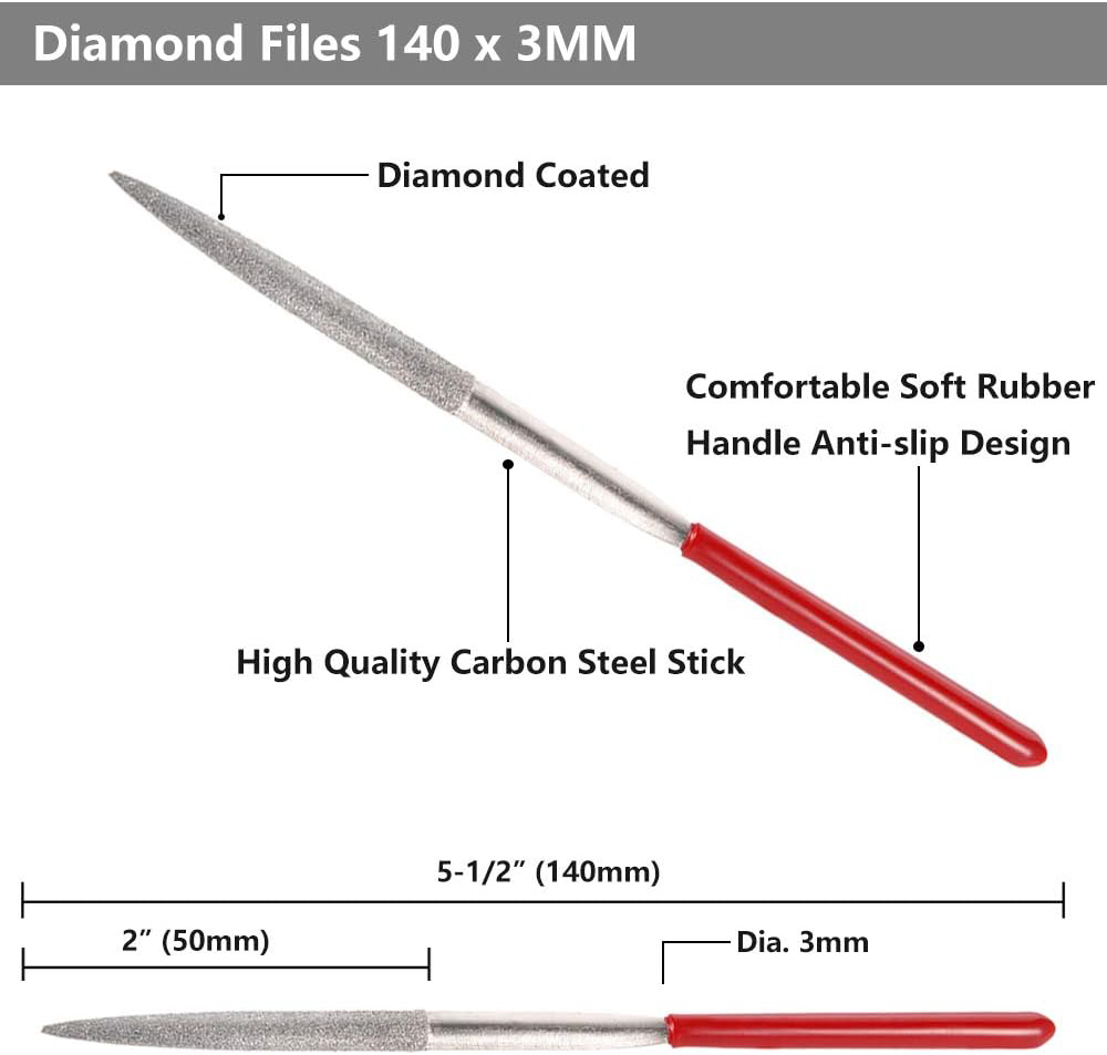 New 10Pcs Diamond Needle File  - Woodworking Rasps And Files 评论和价格