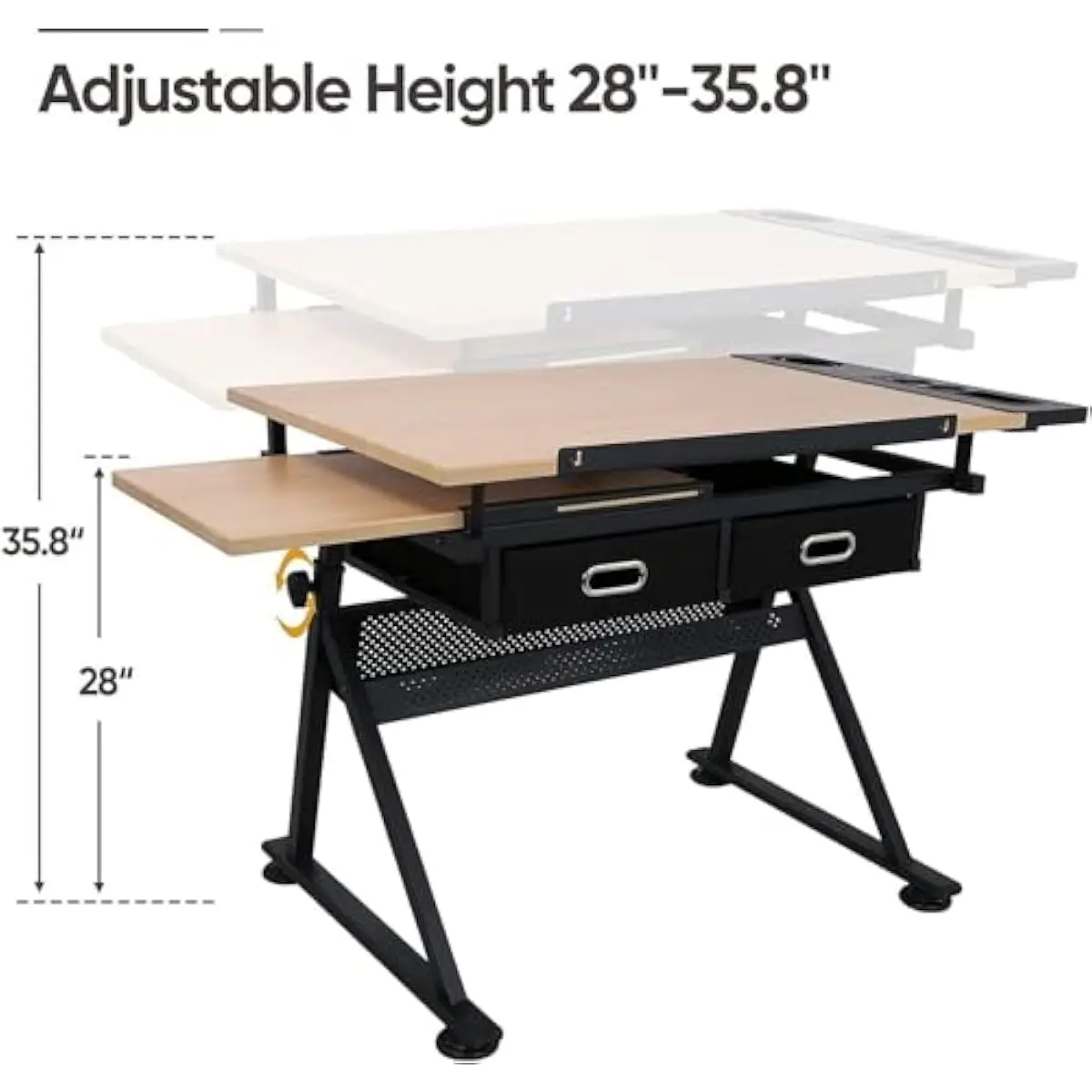 Adjustable Drafting Desk with  - Wood Woodworking 评论和价格