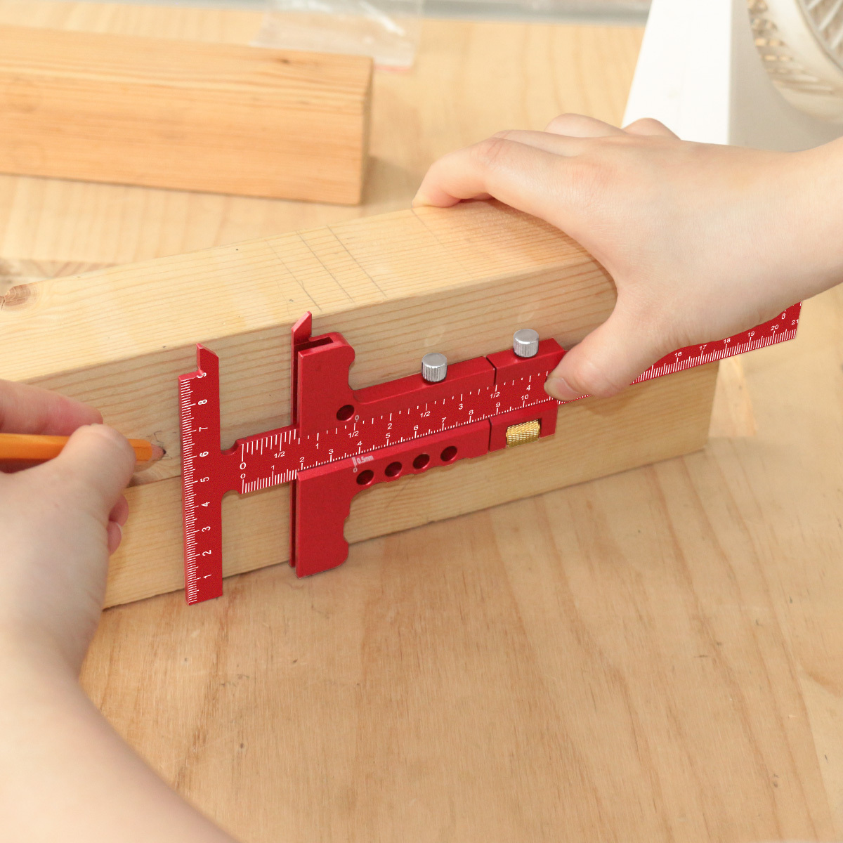 Woodworking T-Square Scribing  - Marking Gauge Tool 评论和价格