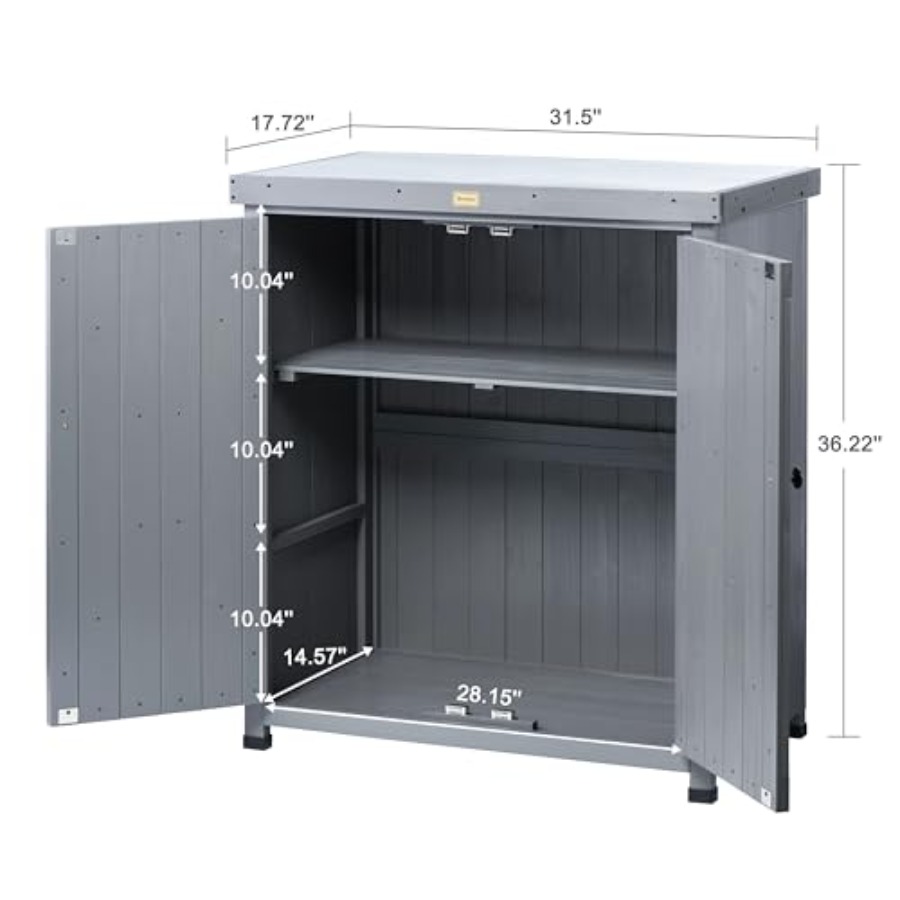 Outdoor Storage Cabinets Weath - Woodworking Workbench 评论和价格