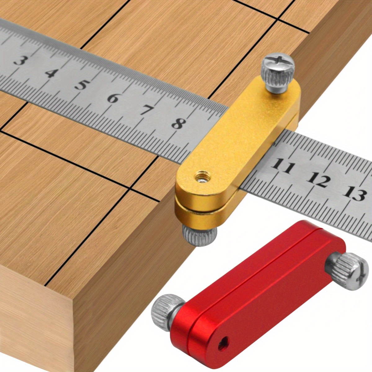 Aluminum Ruler Positioning Blo - Woodworking Marking Gauge 评论和价格