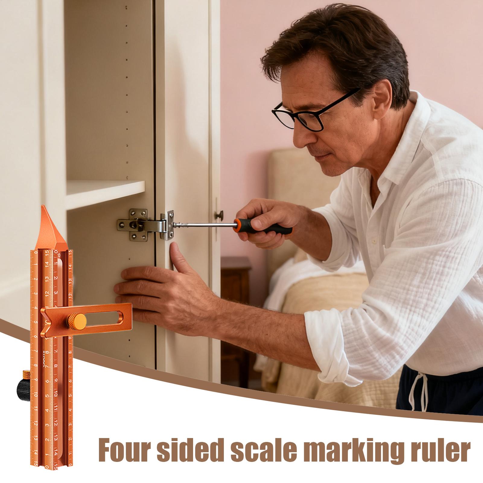 Wood Marking Tool 4-Sided Magn - Marking Gauge Tool 评论和价格